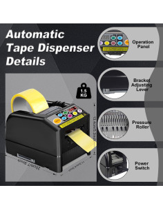 Máquina de Corte de Cinta Yueidung 999mm Automática Negra 2