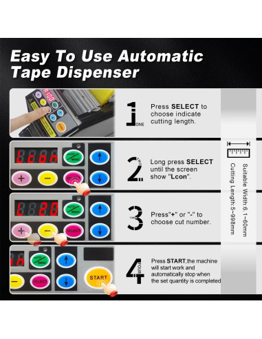 Máquina de Corte de Cinta Yueidung 999mm Automática Negra