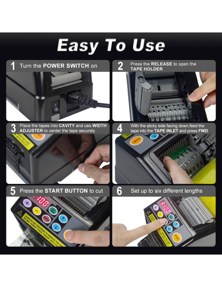 Máquina de Corte de Cinta Yueidung 999mm Automática Negra Máquina de Corte de Cinta Yueidung 999mm Automática Negra