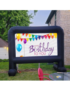 Pantalla Inflable de Cine AZXRHWYGS 4,88 m para Exterior 2