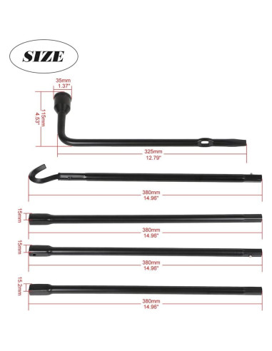 Juego de Herramientas ECCPP para Llave de Repuesto Dodge Ram