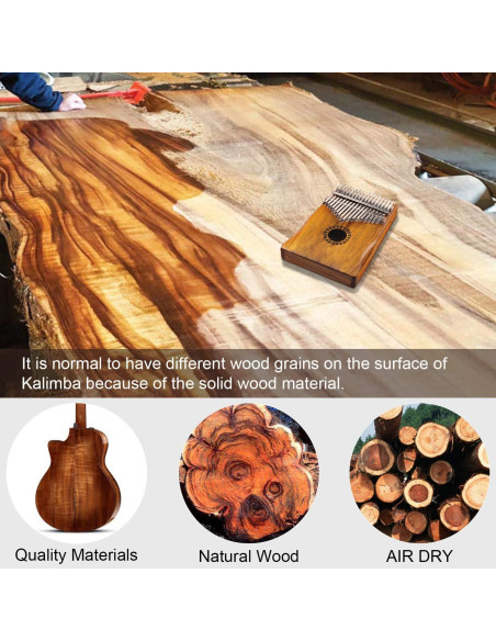 Kalimba Newlam 17 Teclas de Madera para Principiantes