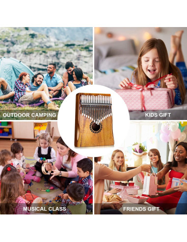 Kalimba Newlam 17 Teclas de Madera para Principiantes