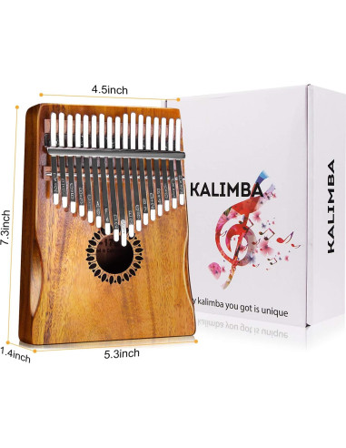 Kalimba Newlam 17 Teclas de Madera para Principiantes