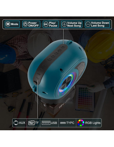 Altavoz Bluetooth Makita YXDZ-009 30W 38h Batería 18V LXT