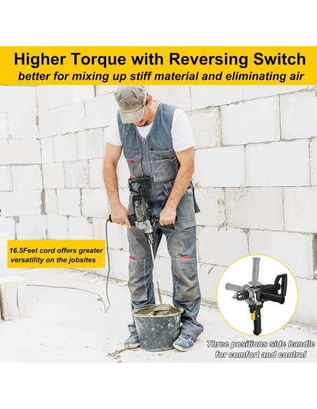 Mezclador de Taladro ROLAYSEE TOOLS 10A 1200W 5/8" Velocidad Variable