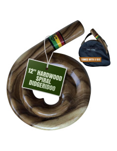 Didgeridoo Espiral de Madera Natural - Compacto y Ligero