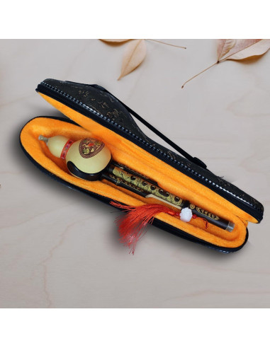 Hulusi Chino de Bambú Púrpura Clave C Hecho a Mano