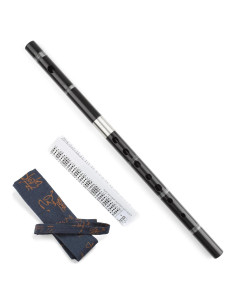 Flauta Shinobue Japonesa Negra de Plástico 7 Hon