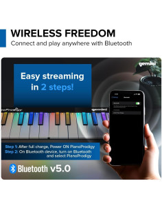 Teclado MIDI Gemini Sound PianoProdigy 24 Teclas Bluetooth 2