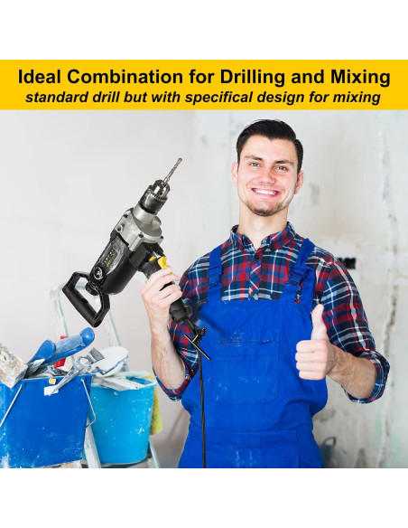 Mezclador de Taladro ROLAYSEE TOOLS 10A 1200W 5/8" Velocidad Variable