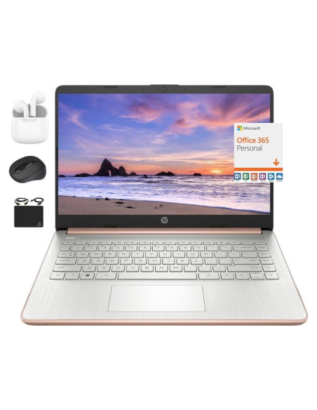 HP 2024 Portátil 14" Quad-Core 4GB RAM 192GB Rosa Oro