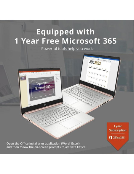 HP 2024 Portátil 14" Quad-Core 4GB RAM 192GB Rosa Oro