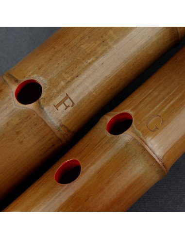 Flauta de Bambú GF Clave G 8 Agujeros Natural Xiao