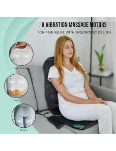 Masajeador de Espalda Snailax SL-222 con Calor y 8 Motores 2