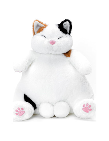 Gato de Peluche Suave OOPSHANA Grande 34.8 cm Blanco