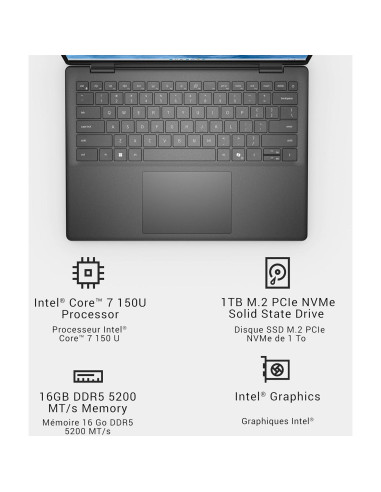 Laptop Dell Inspiron 5440 14" FHD+ Intel Core i7 16GB 1TB