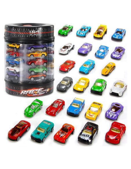 Paquete de 25 coches miniatura Liberty Imports 1:64 con almacenamiento Paquete de 25 coches miniatura Liberty Imports 1:64 con almacenamiento