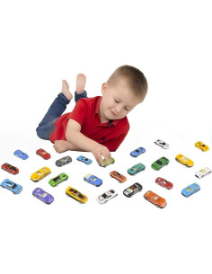 Paquete de 25 coches miniatura Liberty Imports 1:64 con almacenamiento 2