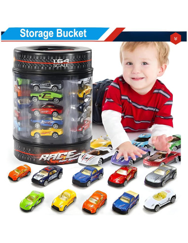 Paquete de 25 coches miniatura Liberty Imports 1:64 con almacenamiento