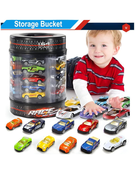 Paquete de 25 coches miniatura Liberty Imports 1:64 con almacenamiento Paquete de 25 coches miniatura Liberty Imports 1:64 con almacenamiento