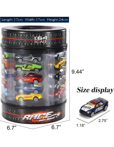 Paquete de 25 coches miniatura Liberty Imports 1:64 con almacenamiento