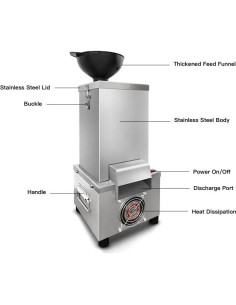 Pelador de Ajo Eléctrico KZU Acero Inoxidable 200W 25kg/h 2