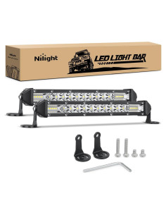 Barra de Luz LED Nilight 11" 78W Impermeable 2 Piezas