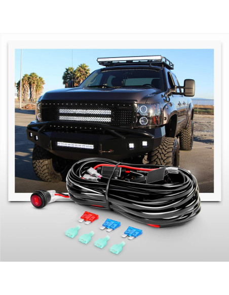 Barra de Luz LED Nilight ZH304 72W Amarillo 10800 Lúmenes