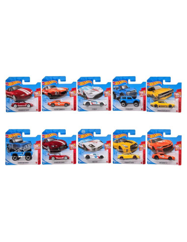 Set de 10 coches Hot Wheels a escala 1:64 para niños
