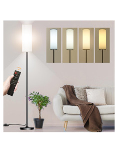 Lámpara de pie LED Qaubauyt JP-RGB blanca 170 cm control remoto