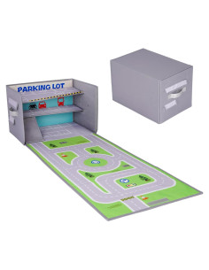 Caja de Garaje Livememory 3 en 1 para Coches de Juguete