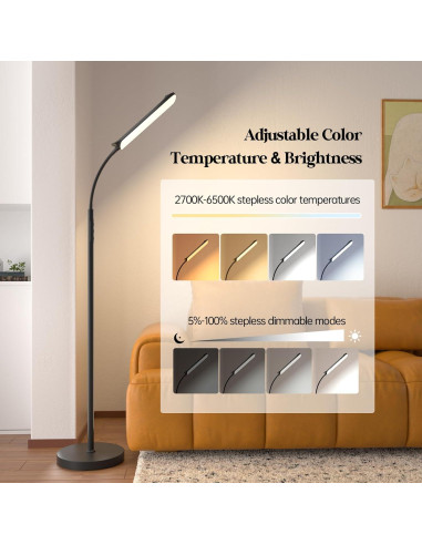 Lámpara de Pie LED Aisutha 18W Ajustable Control Remoto