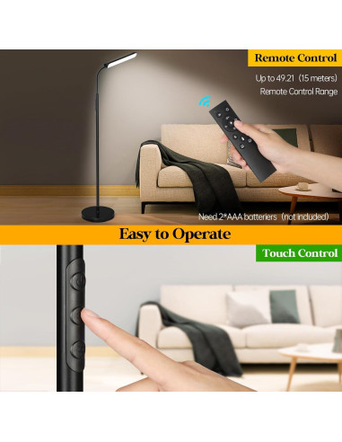 Lámpara de Pie LED Aisutha 18W Ajustable Control Remoto
