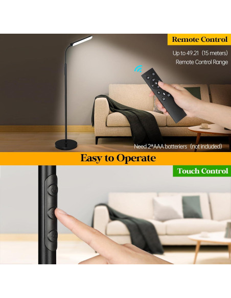 Lámpara de Pie LED Aisutha 18W Ajustable Control Remoto