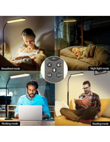 Lámpara de Pie LED Aisutha 18W Ajustable Control Remoto