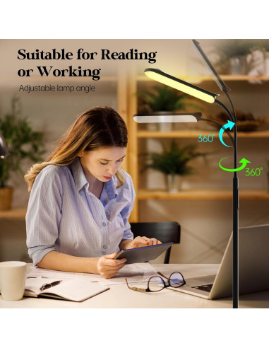 Lámpara de Pie LED Aisutha 18W Ajustable Control Remoto