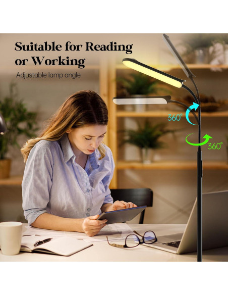 Lámpara de Pie LED Aisutha 18W Ajustable Control Remoto