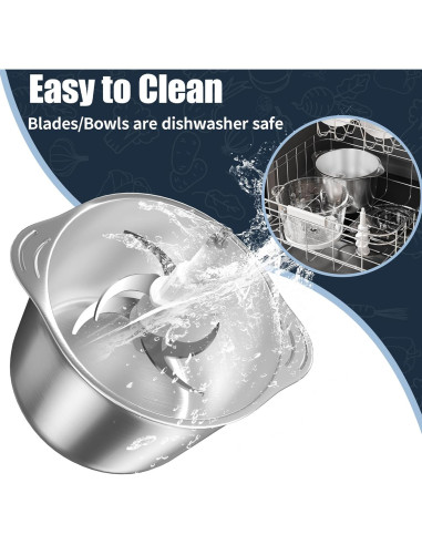 Procesador de Alimentos BUMET 500W 2L 8Tazas Acero Inoxidable