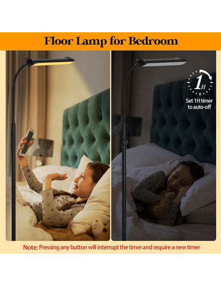 Lámpara de Pie LED Aisutha 18W Ajustable Control Remoto