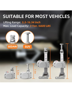 Gato Eléctrico STANDTALL 3 Toneladas Automático 12V 2