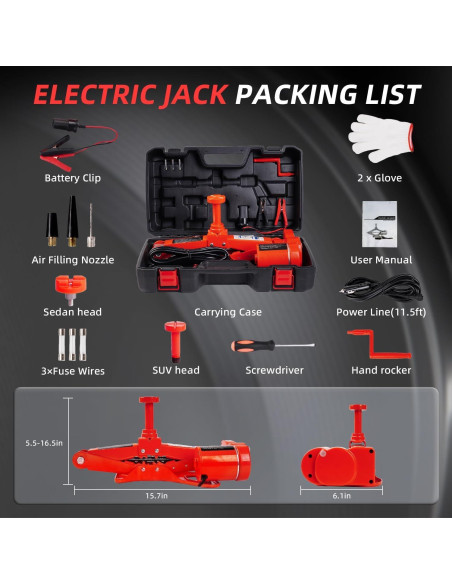 Gato Eléctrico STANDTALL 3 Toneladas Automático 12V