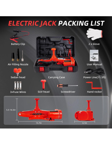 Gato Eléctrico STANDTALL 3 Toneladas Automático 12V