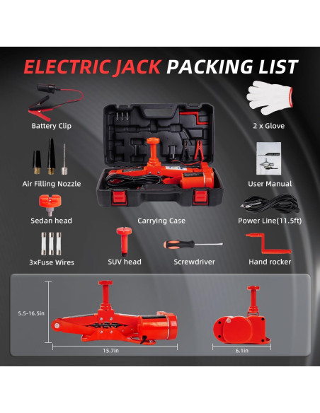Gato Eléctrico STANDTALL 3 Toneladas Automático 12V
