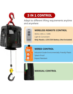 Grúa Eléctrica Portátil BEAMNOVA 3 en 1 500kg Control Remoto 2