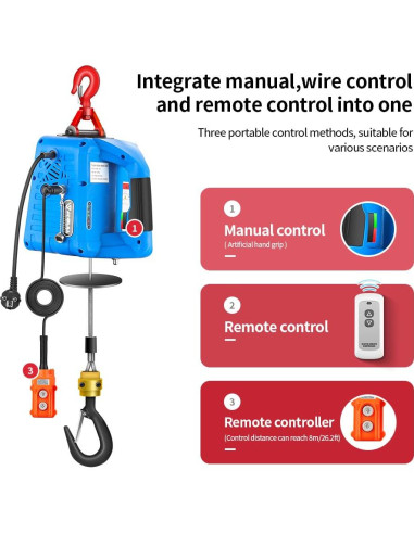 Cabrestante Eléctrico Anbull 1100LBS 1500W Control Remoto