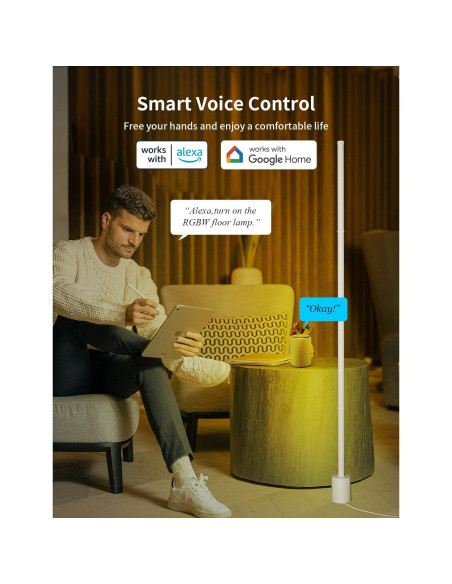 Lámpara de Pie Inteligente Ailofy RGBW+IC 16 Colores