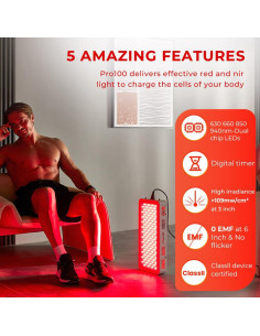 Bestqool Pro100 Terapia Luz Roja 170W para Piel y Músculos 2