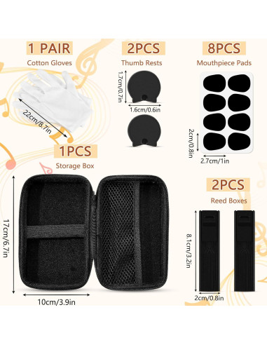 Kit de Limpieza para Clarinete Boao 23 Piezas Amarillo