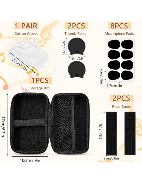 Kit de Limpieza para Clarinete Boao 23 Piezas Amarillo